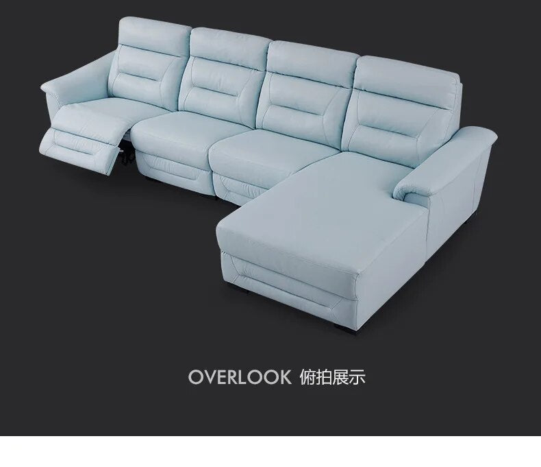 Living Room Sofa set L corner sofa recliner electrical couch genuine leather sectional sofas L muebles de sala moveis para casa