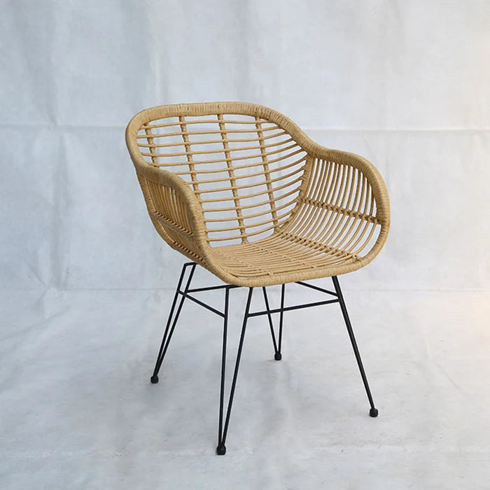Rattan Woven Sun Table and Chair Three-piece Outdoor Table and Chair Garden Wrought Iron Table and Chair Balcony Modern Outdoor