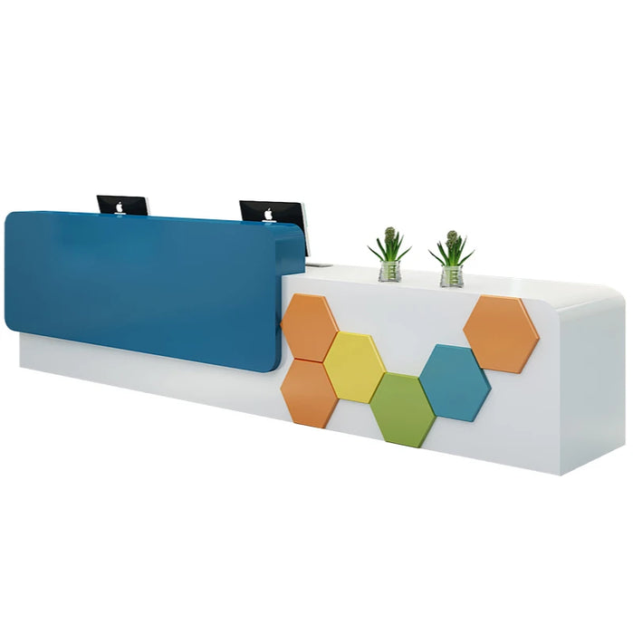 Company front desk creative paint simple modern reception desk service desk cashier