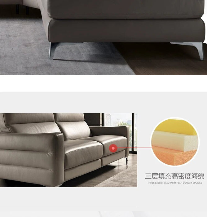 Electrical Reclining Functional Seat Genuine Cow Leather Sofa Cama Big Sofas Theater Seats Nordic Convertible Couch Bed Set Livi