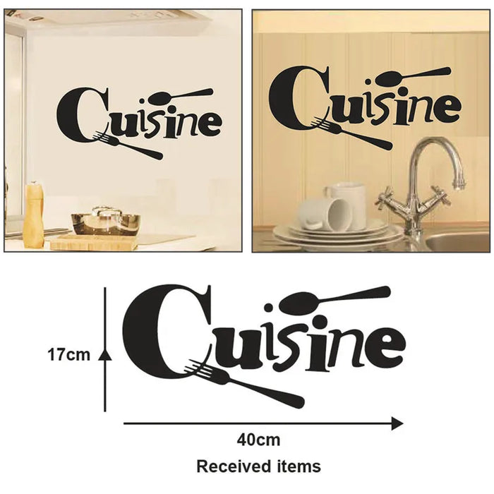 Cuisine Stickers French Wall Stickers Home Decor Wall Decals for Kitchen Decoration Decal Sticker Wall Poster Home Decoration