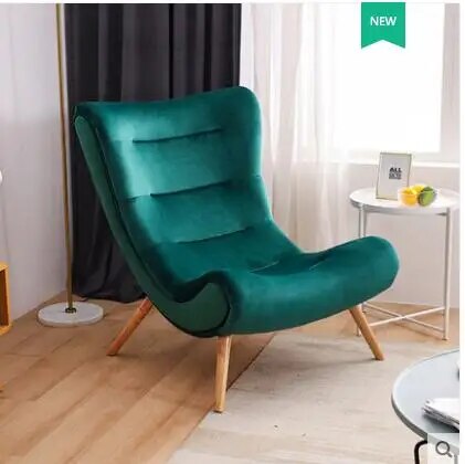 Single person sofa chair Nordic modern contracted snail chair cloth art bedroom leisure chair light luxury balcony lazy person s