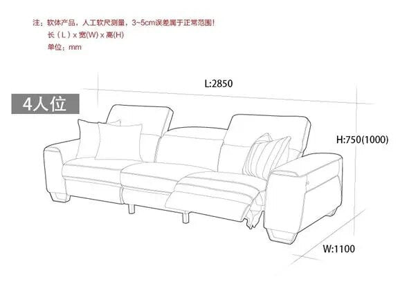 Living Room Sofa set 4 seater sofa recliner electrical couch genuine leather sectional sofas muebles de sala moveis para casa