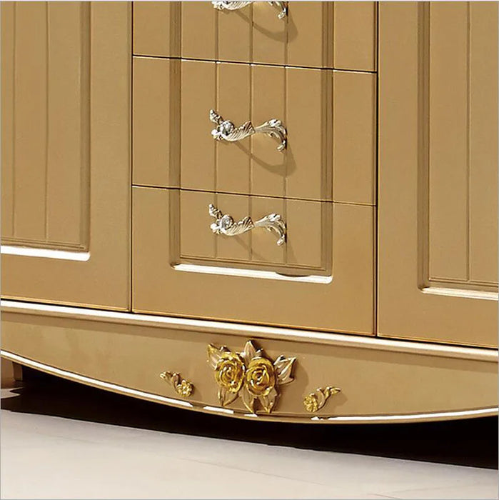 Five door wardrobe modern  European whole wardrobe French bedroom  furniture wardrobe p10059
