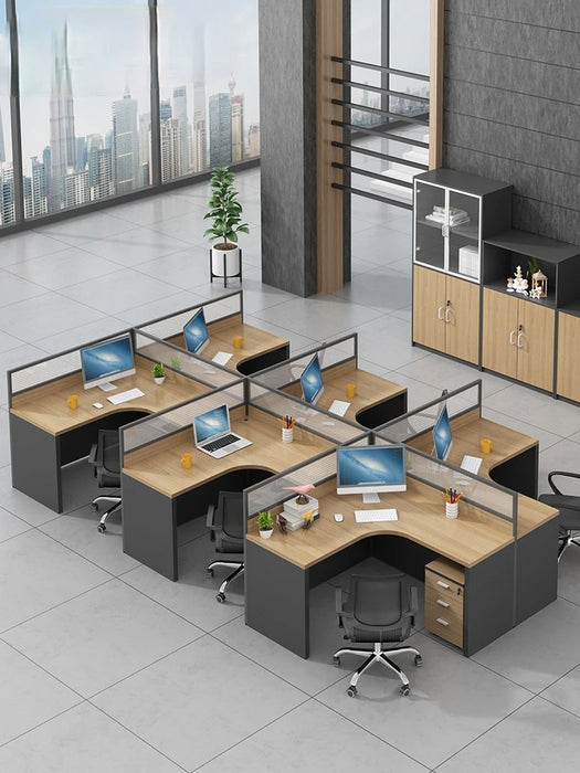 Desk simple modern screen office card staff desk chair combination office furniture