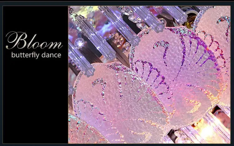 Ceiling Chandeliers For Living Room Bedroom Children's Room Lamp Remote Control RGB Modern Crystal Led Chandelier Romantic