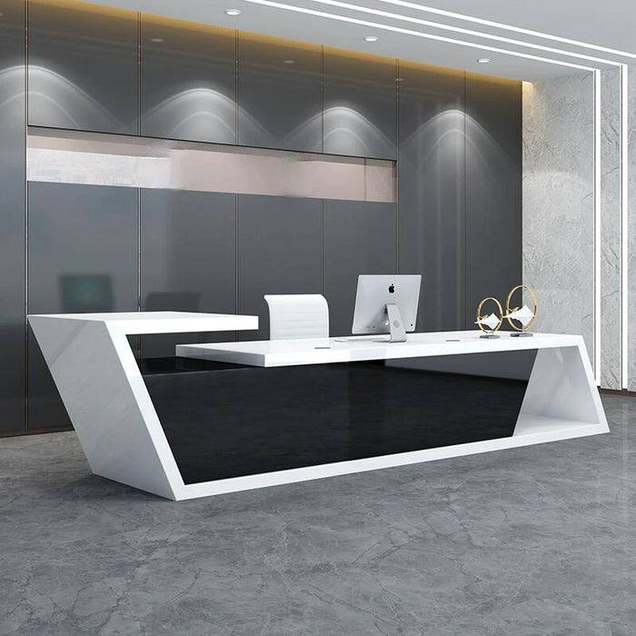 Lacquer front desk reception counter imitation marble hotel bar beauty salon cashier office hall