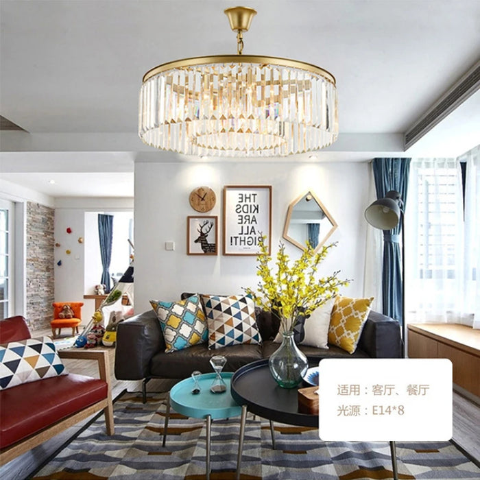 Nordic Lighting European Style Postmodern Creative Personality Art Living Room Chandelier American Crystal Lamp