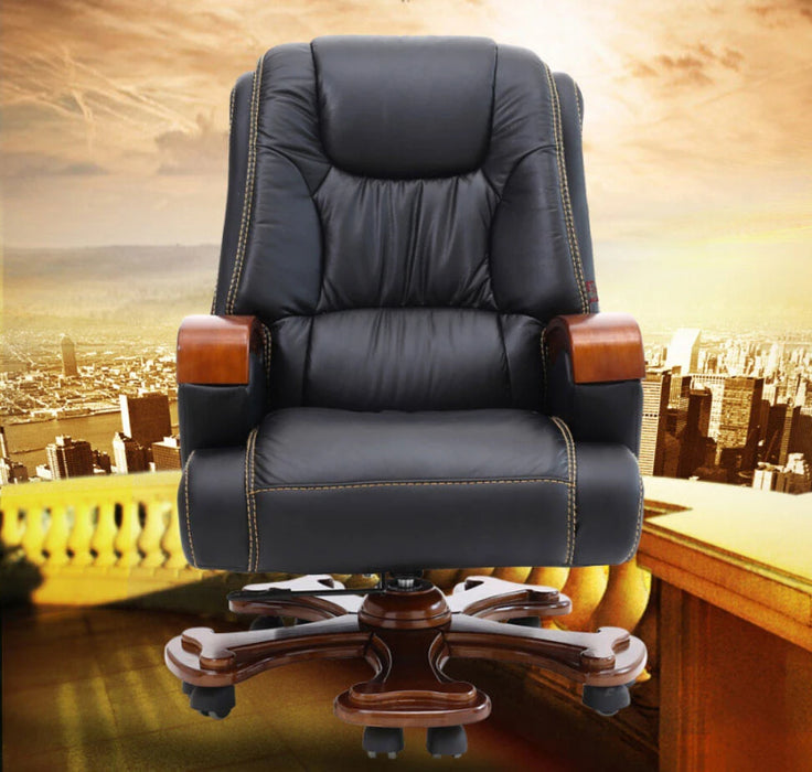 Wood  boss  leather office  reclining massage chair lift chair home computer chair