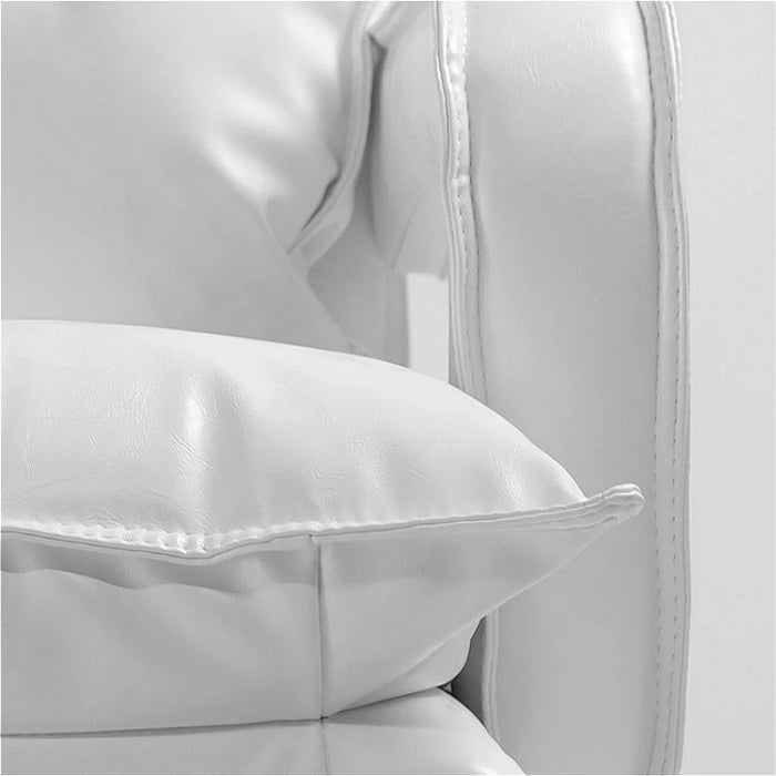 Thicken Double Layer Office Boss Chair Lifted Rotated Household Reclining Computer Chair Simple Style PU Leisure Swivel Chair