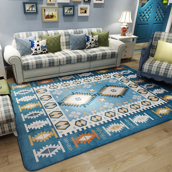 Mediterranean style Decor Carpets for Living Room Kids Game Carpet Child Bedroom Crawl Rugs Study Rectangular Floor Tapete/Rug