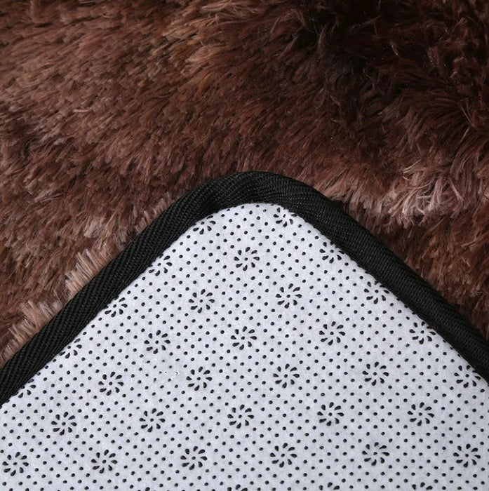 Luxury Rectangle Square Soft Warm Plush Floor Rugs Fluffy Area Rug Gradient Carpet Shaggy Long Hair Solid Mat for Home Decor