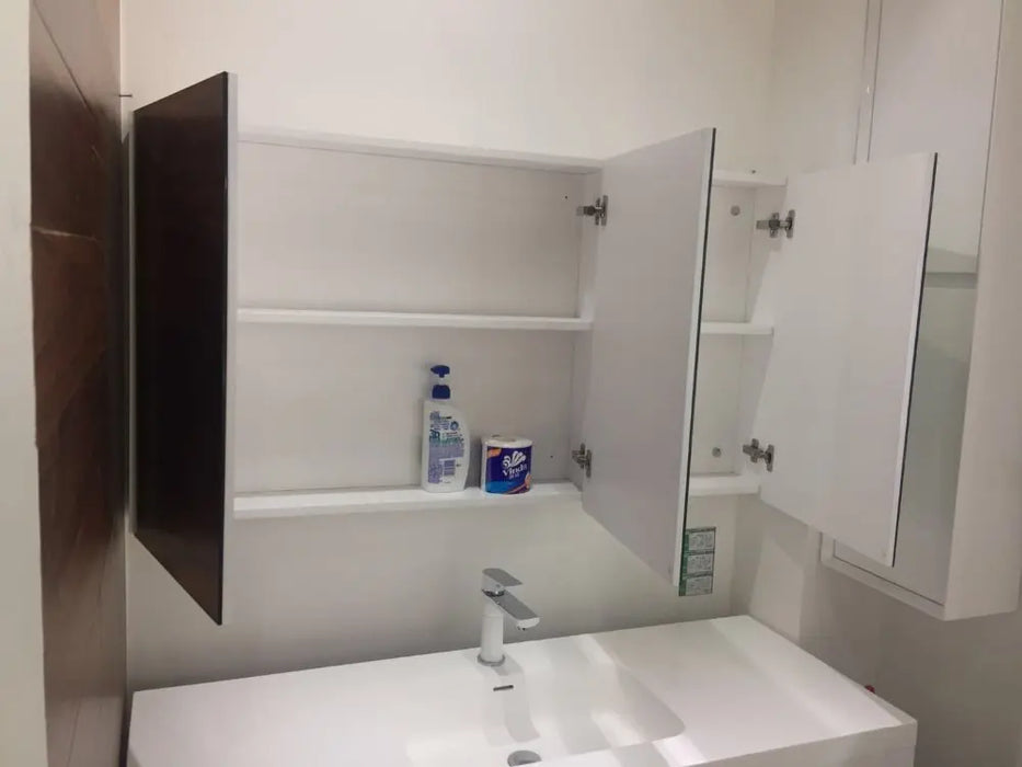 1300mm Floor Mounted Solid Surface Acrylic Furniture Oak Wood Bathroom Vanity Cabinet Cloakroom Matt White Sink  2193-0