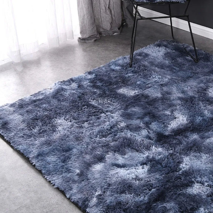 Luxury Rectangle Square Soft Warm Plush Floor Rugs Fluffy Area Rug Gradient Carpet Shaggy Long Hair Solid Mat for Home Decor