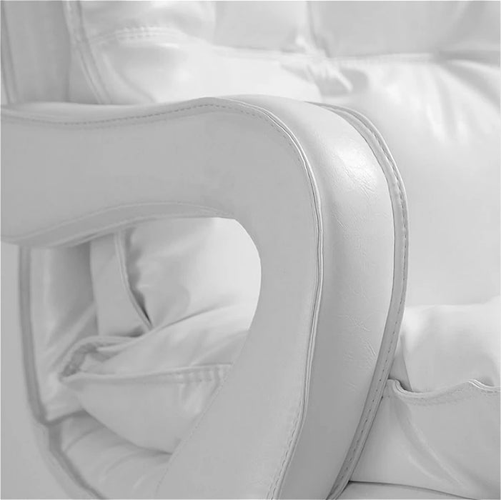 Thicken Double Layer Office Boss Chair Lifted Rotated Household Reclining Computer Chair Simple Style PU Leisure Swivel Chair
