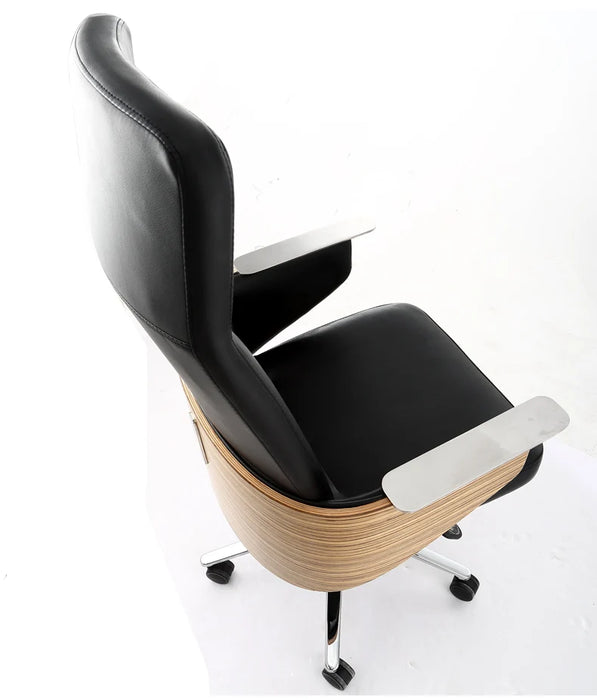 Office furniture chair. Simple leather high back office chair.03