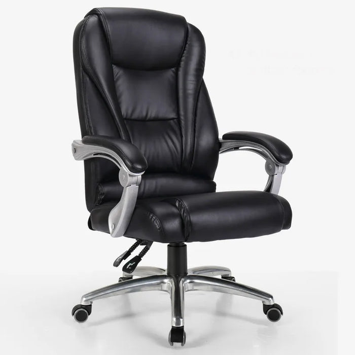 Luxurious Leather Boss Chair Home Office Computer Chair Reclining Swivel PU Armchair Silla Lifting Cowhide Executive Chair Seat