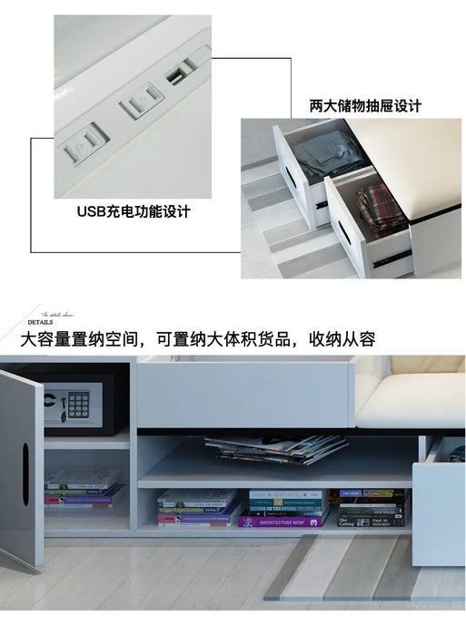 Real Genuine cow leather bed Soft Beds Bedroom camas lit muebles de dormitorio yatak mobilya quarto safe desk table book cabinet