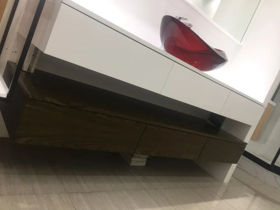 1800X500X550mm Wall Mounted Double layers Bathroom Vanity Push-Push  6 Drawers Bathroom Cabinet Come With Sink Mirror WD9999
