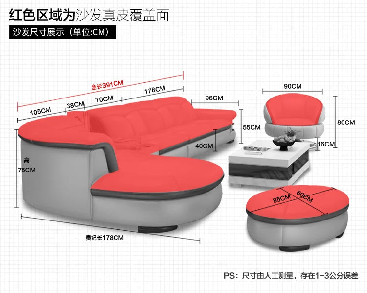 (2 seat 1 arm+lounge)modern bonded leather coner sofa with l shape  #CE-K04