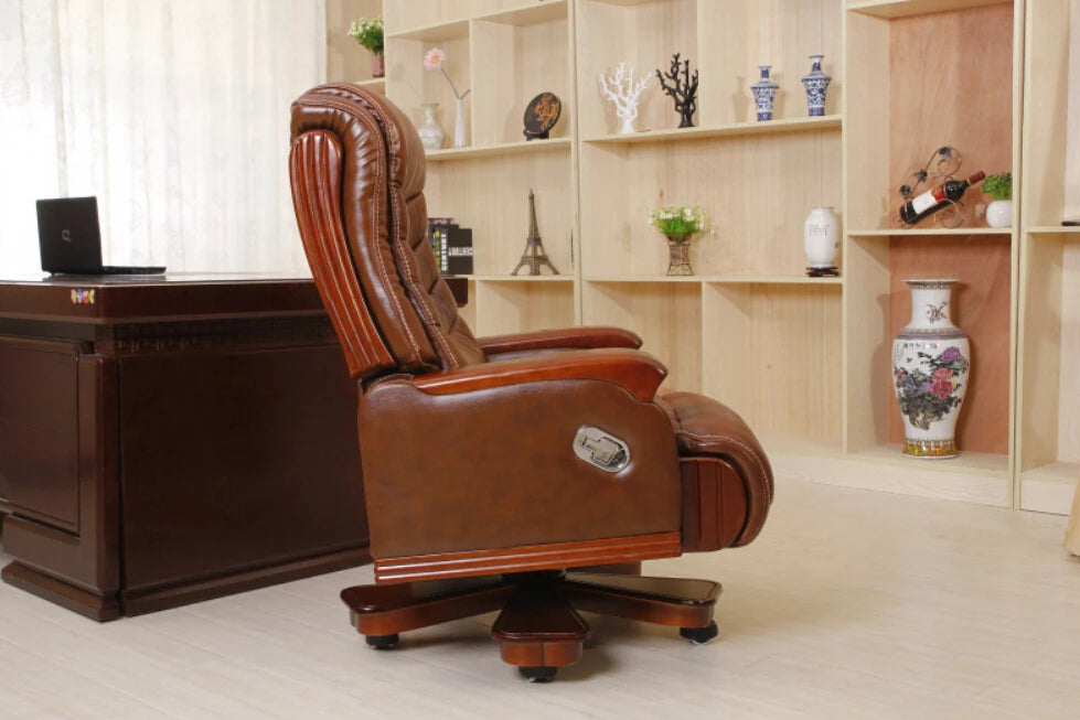 Luxury massage chair boss chair reclining high-back leather chair home office chair