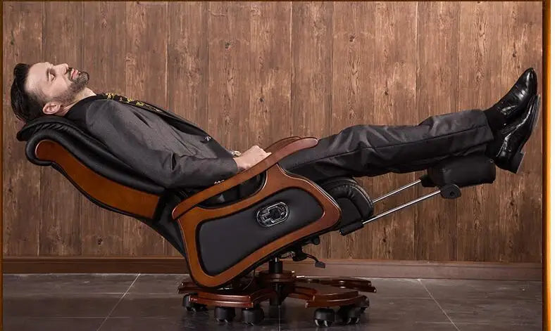 Boss chair. Real leather reclining ..office chair.02