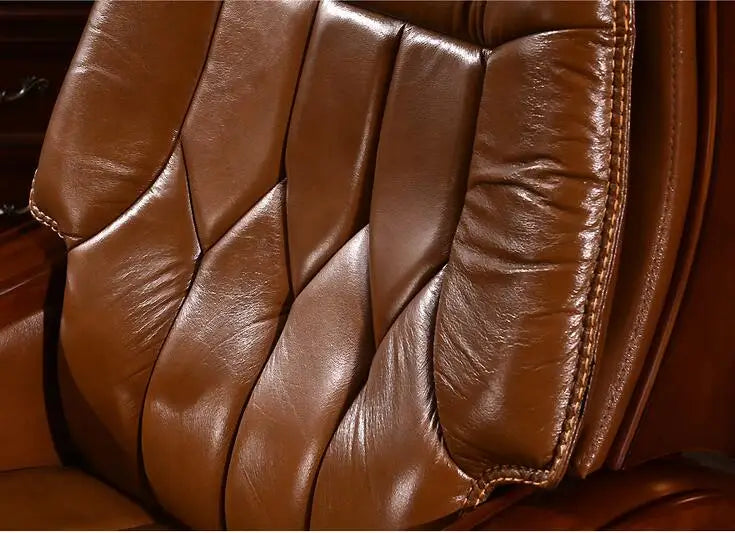 Boss chair. Leather chair. Massage computer chair. Real wood study chair.6