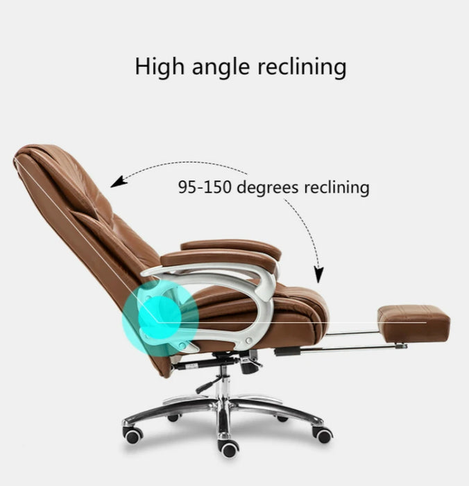 Household Simple Style Computer Chair with Footrest Recliners Siesta Office Chair Multifunction Boss Chair Lifted Swivel Chair