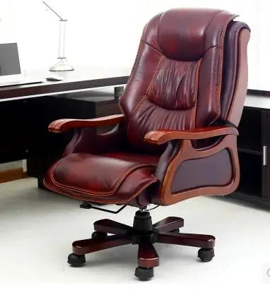 Can lay solid wood taipans chair leather office chair