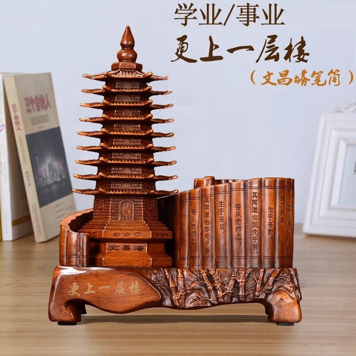 Environmental protection resin Pen Holders Chinese Style Classical art Pencil Container Education Office Decoration Gift