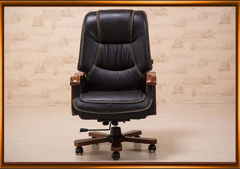 Leather computer chair. Household massage. Can lie cowhide of large chair