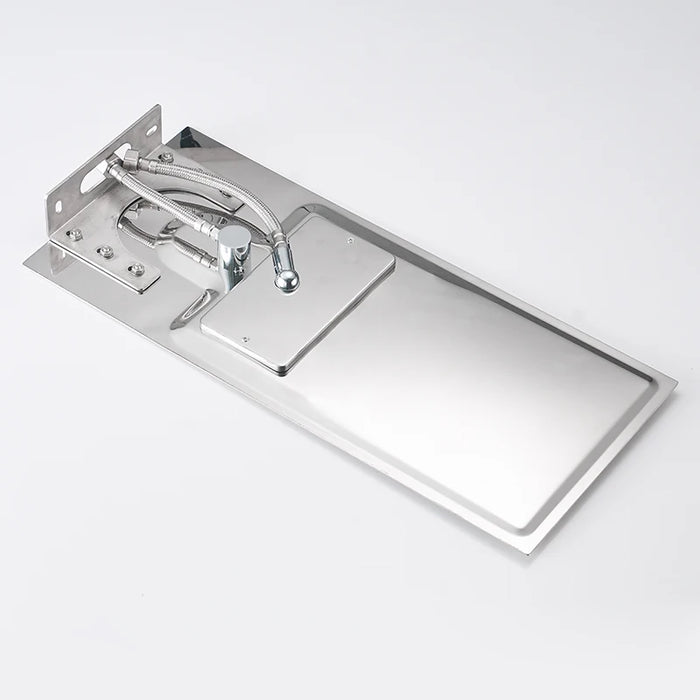 BAKALA Rectangle Bathroom Stainless Steel Rain Shower Head Rainfall  Bath Shower Chrome Top Sprayer HighPressure Rainfall Shower