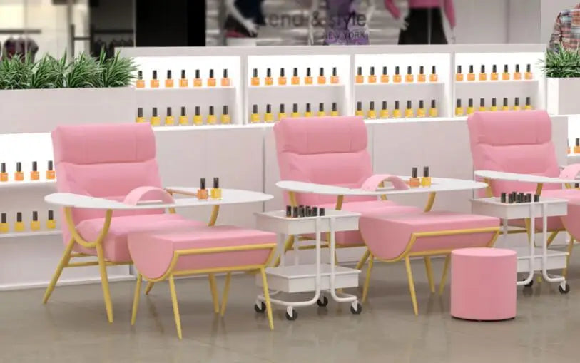 Multifunctional manicure sofa, feet, feet, eyelashes recliner, simple modern table and chair set