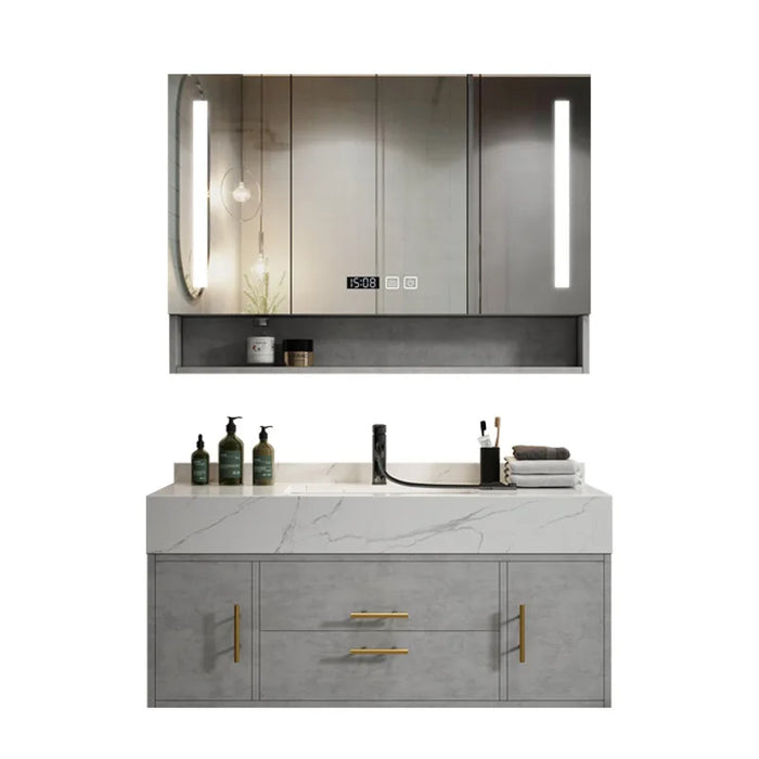 Wenqi Bathroom Ark Combination of Contemporary and Contracted Marble Wash Gargle Health Sink Bathroom Ark Intelligent Lens Ark