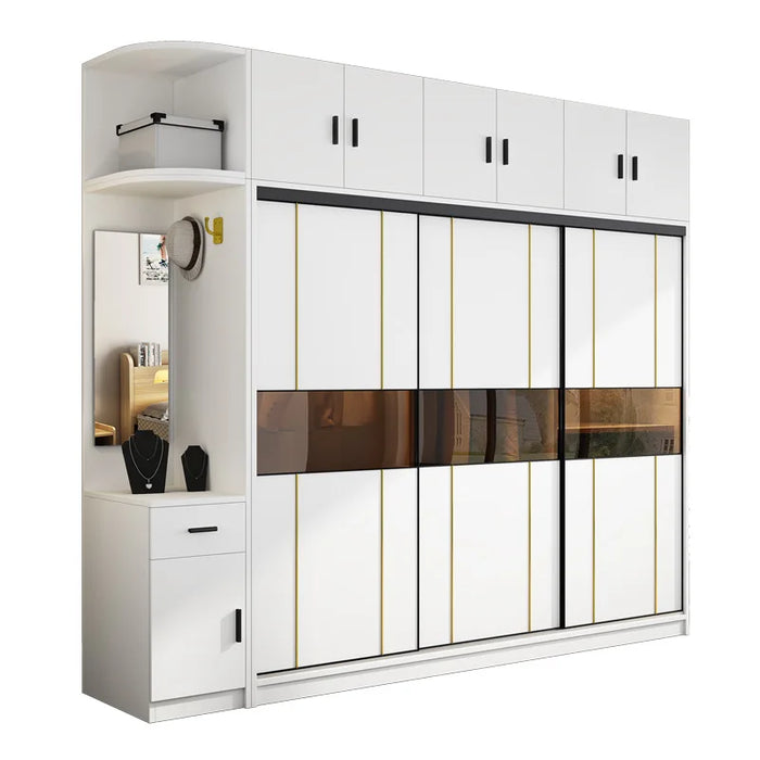 Sliding Door Sliding Wardrobe Door-Plate Assembly Tempered Glass with Mirror Bedroom Overall Contract Programmes