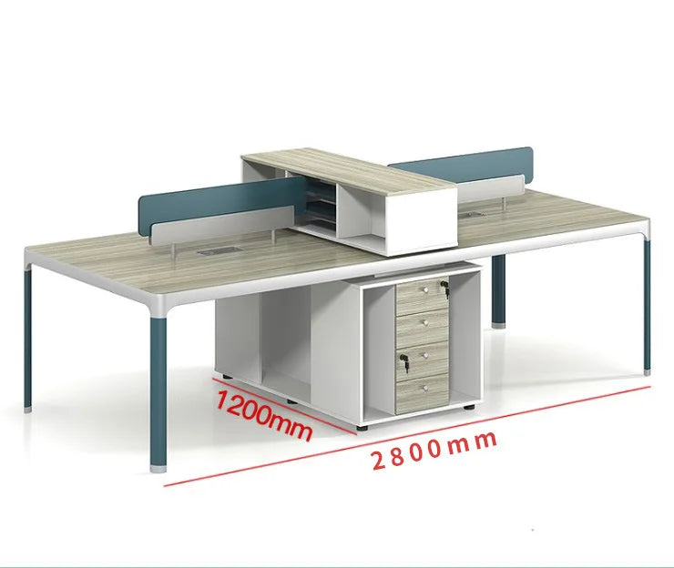Modern minimalist office furniture staff desk and chair combination computer screen work staff table