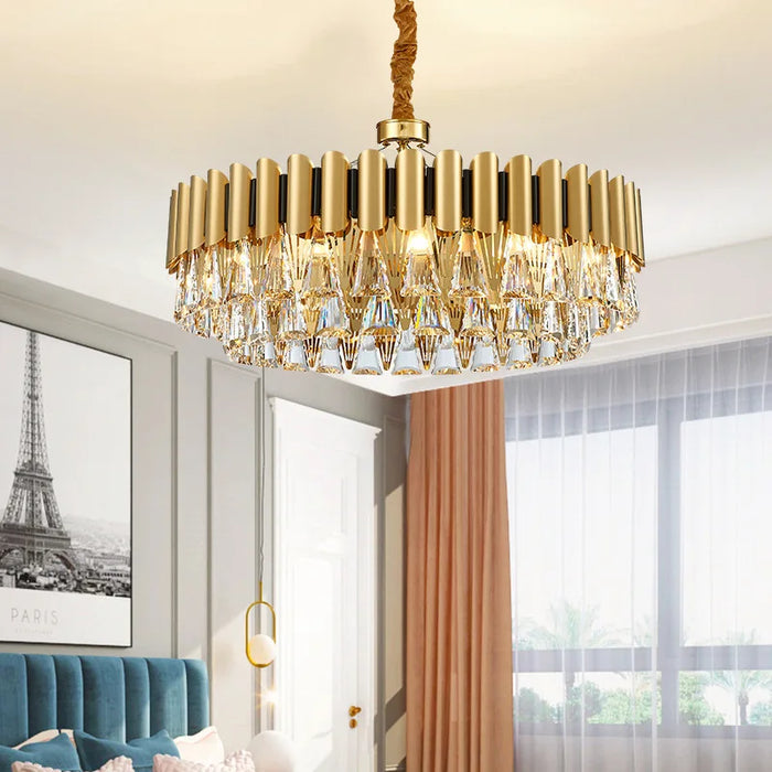 Simple Modern Art Crystal  Bedroom Chandelier Dining Room Clothing Shop Cafe Home  Decorate LED Lamp Fixture
