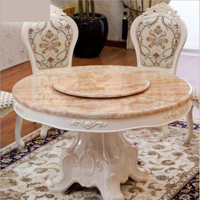 Modern Style Italian Dining Table, 100% Solid Wood Italy Style Luxury round Dining Table set o1114