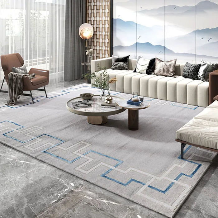 Living Room Modern Carpet New Chinese Style Bedroom Large Rug Nordic Parlor Home Study Table Mat Nordic Floor Carpet Thick Area
