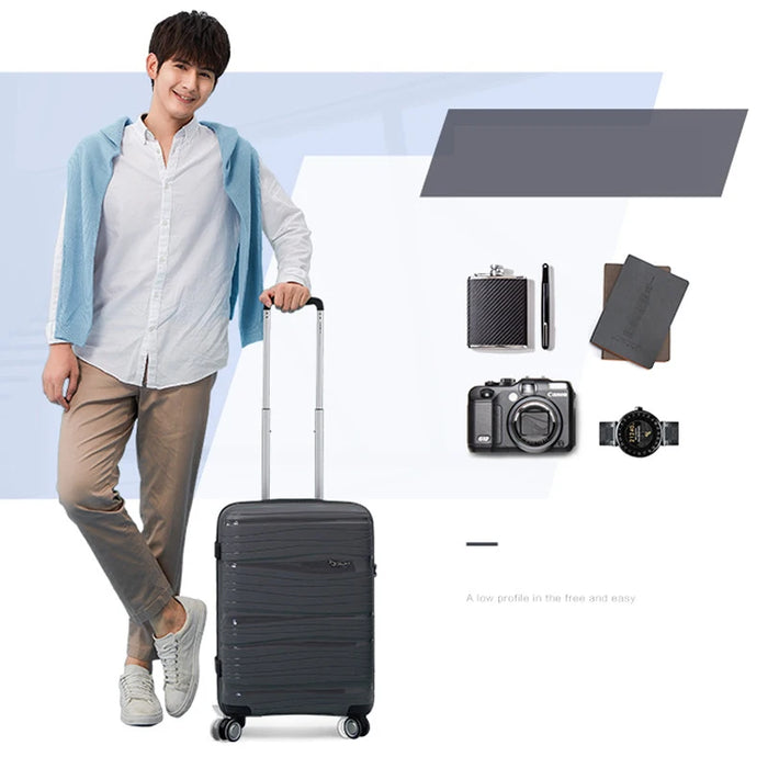 19/24 Inch Travelling Luggage Suitcase for Men Travel Bag with Wheels Hard Case Suitcase Spinner Wheels Carry-on Luggage Case