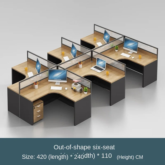Desk simple modern screen office card staff desk chair combination office furniture