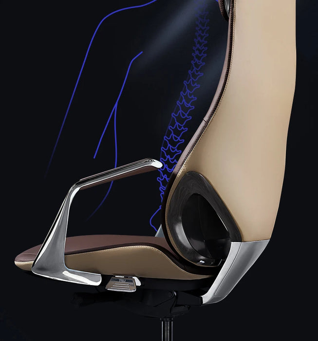 Leather boss chair office chair swivel chair computer chair household reclining chair business class chair