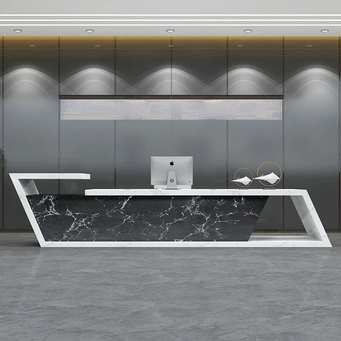 Lacquer front desk reception counter imitation marble hotel bar beauty salon cashier office hall