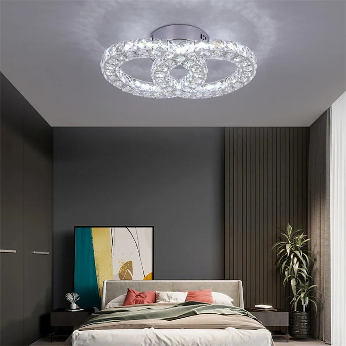 K9 Crystal Led Room Lights For Bedroom Ceiling Lamp Surface Mounted Modern Chandelier Lighting For Dining Room Home Decro Aisle
