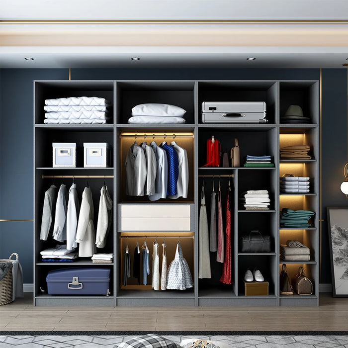 Modern minimalist combination home wardrobe light luxury bedroom cabinet cloakroom wardrobe