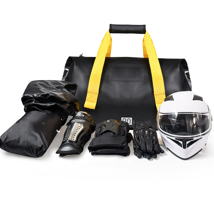 40/80L Motorcycle Storage Bag Waterproof Tail Bag Travel Outdoor Dry Luggage Roll Pack Bag Motorbike Luggage Backpack Fabulous