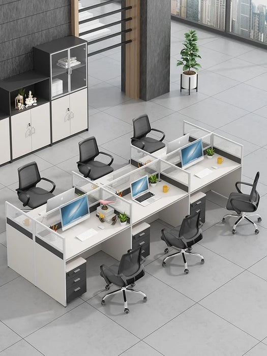 Simple and modern partition screen card holder working position staff office desk and chair combination office furniture