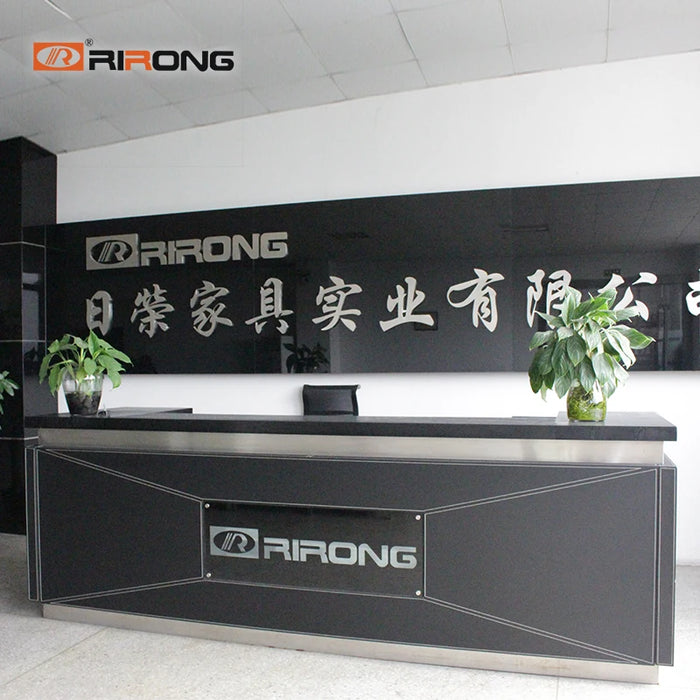 200cm Modern Square I Shape Small Wooden Steel Custom Office Salon Reception Counter Table Desk