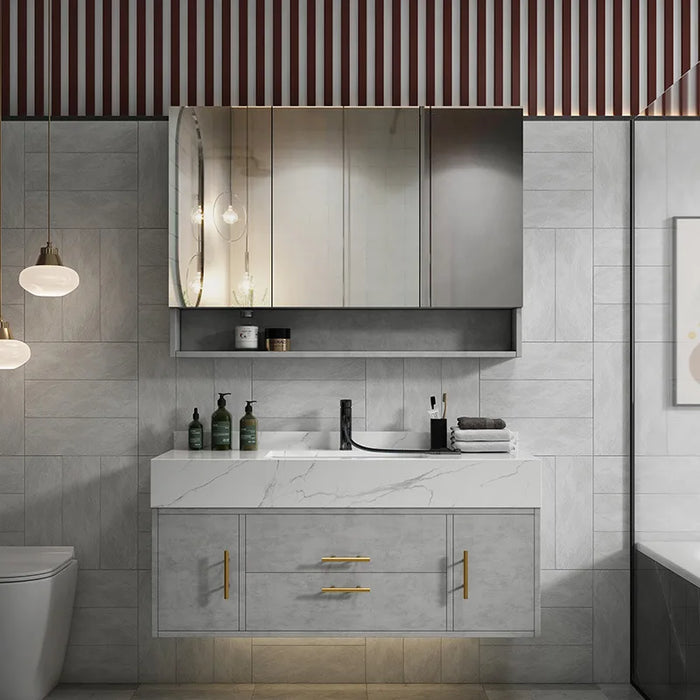 Wenqi Bathroom Ark Combination of Contemporary and Contracted Marble Wash Gargle Health Sink Bathroom Ark Intelligent Lens Ark