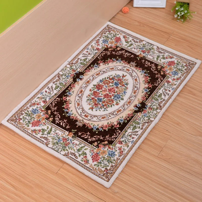 Woven Persian Carpet Europe Floral Carpets Living Room Parlor Bedroom Rug Coffee Table Floor Jacquard Mat Bedside Rug